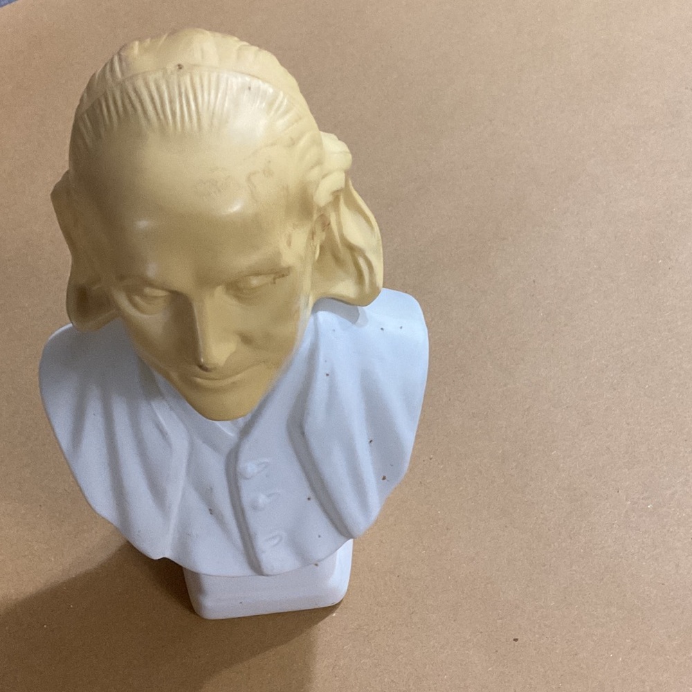 Avon Cream and White Bust Sculpture
